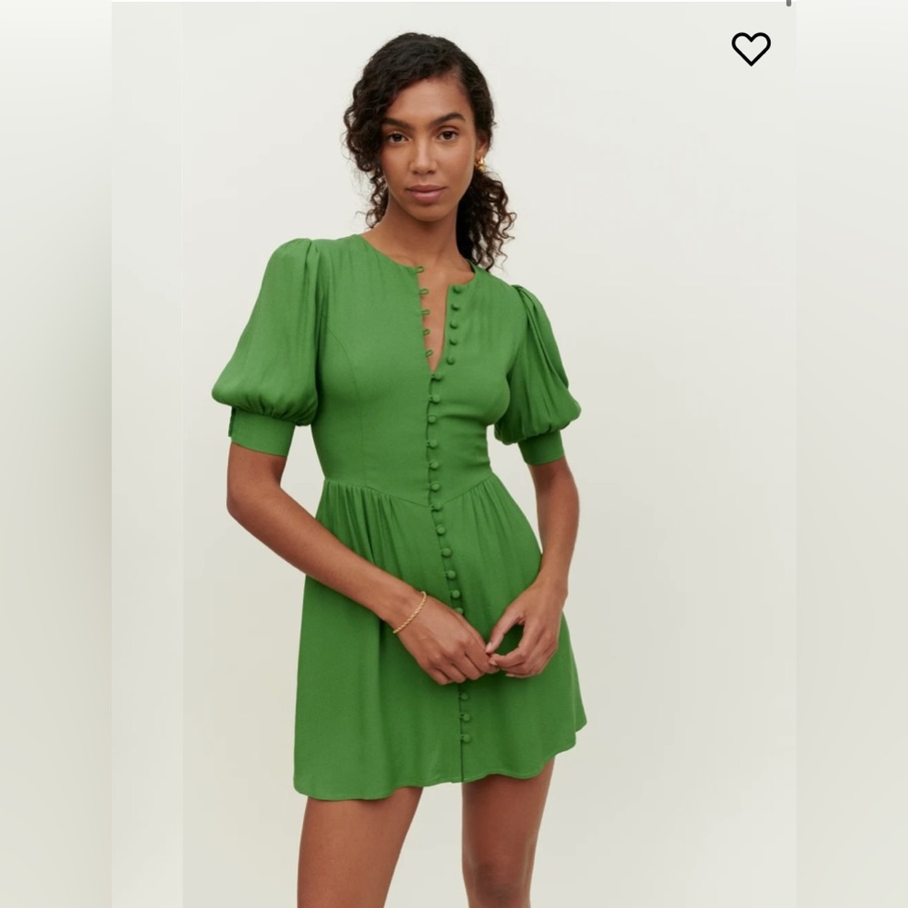Reformation - Green FLORAL Laylin Dress